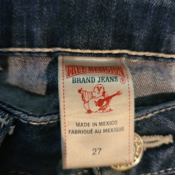 True Religion Capri Jeans Pants Size 27 Blue - Picture 5 of 5
